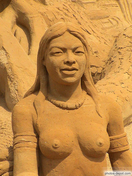 photo de buste de femme inca