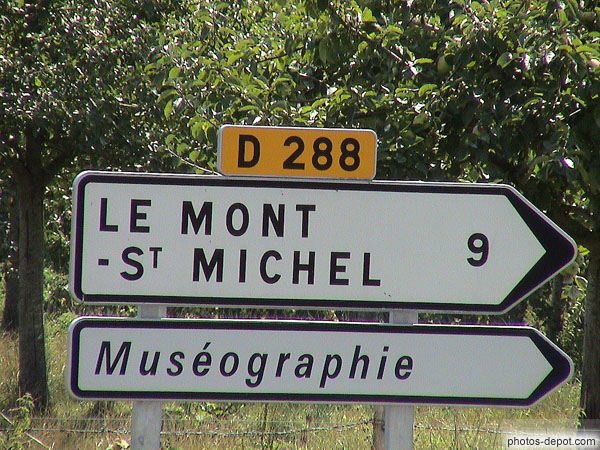 photo de pancarte mont St Michel