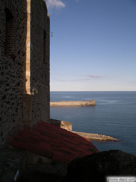 photo de port de Collioure vue du chateau