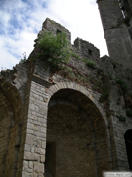 photo de ruines de l'Abbaye de Lagrasse