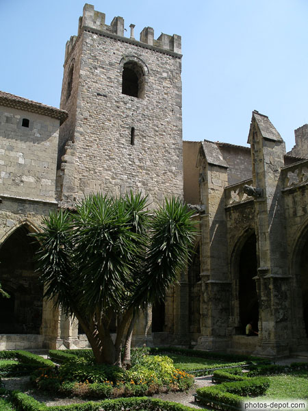photo de cloître de la cathédrale romane