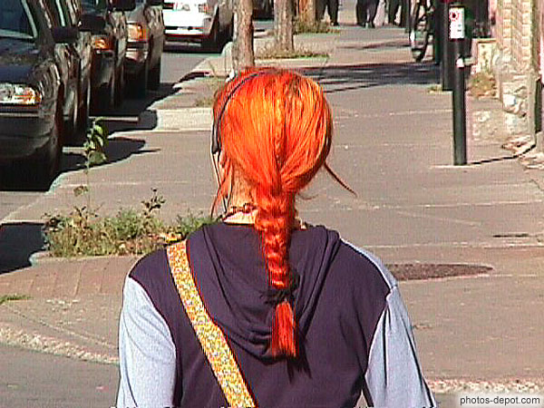 photo de cheveux orange