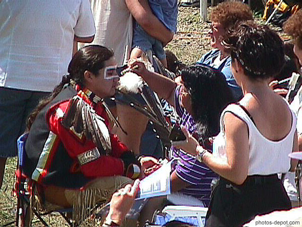 photo de maquillage Amérindiens