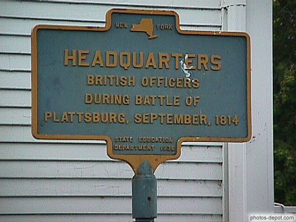 photo d'HeadQuarters british officiers during battle of Plattsburg, september 1814