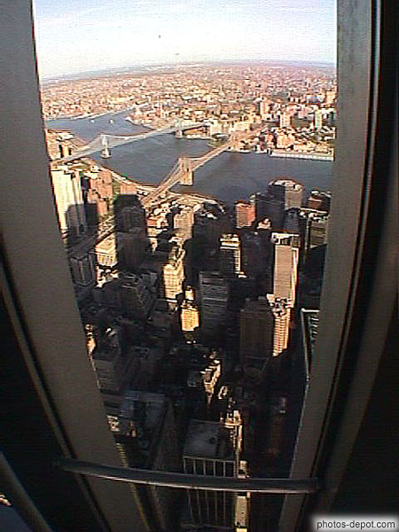 photo de Brooklyn bridge vue du world trade center