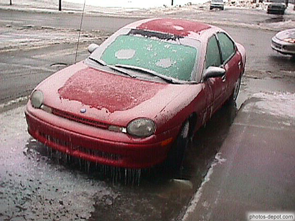 photo de voiture gelée