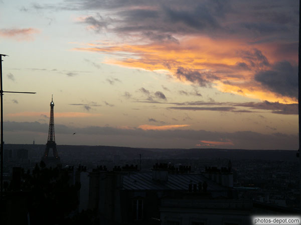 photo de Tour Eiffel vue de la butte Montmartre