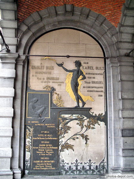photo de plaque commÃ©morative Ã  Charles Buls, Bourgmestre de Bruxelles