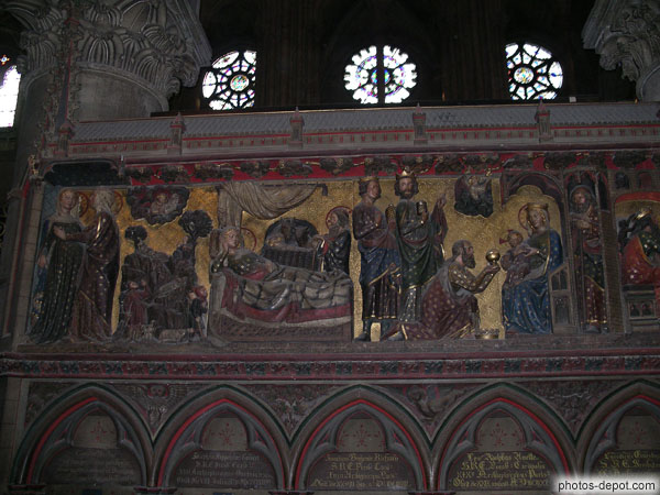 photo de Naissance de Jésus, Rois mages, Bas relief, bois polychrome, scènes bibliques