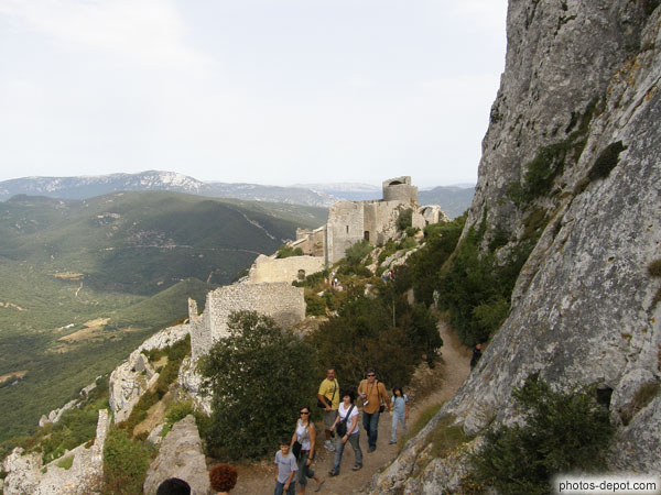 photo de 300m de long, vue du chateau Saint Jordy (chateau haut)