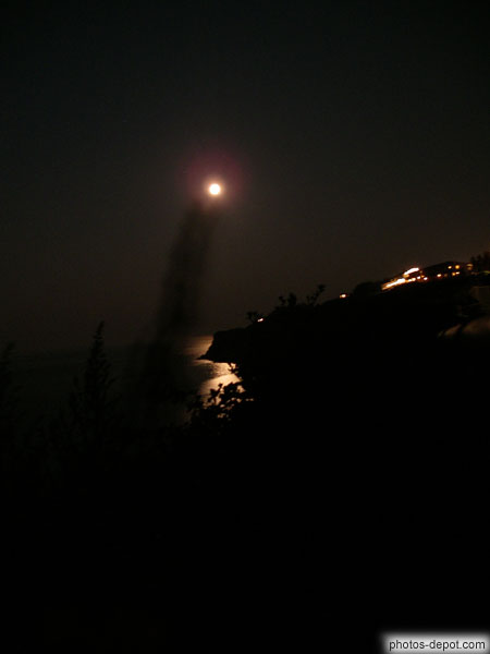photo de côte de Percé sous la lune