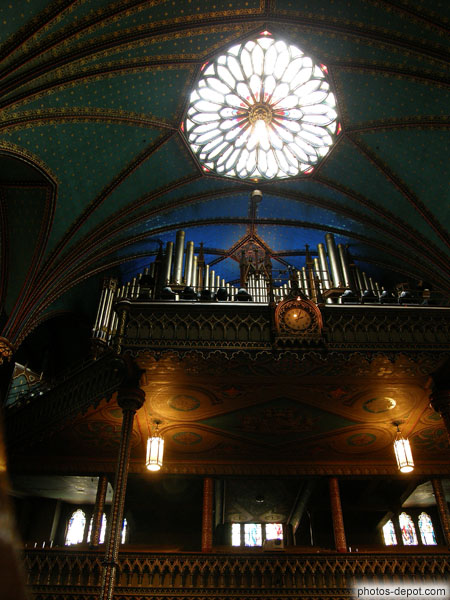 photo de grands orgues de la Basilique Notre Dame construit par les frères Casavant