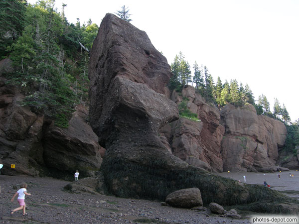 photo de rochers sculptés par la marée