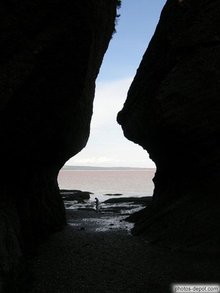 photo de la baie derrière les rochers de Fundy
