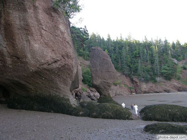 photo de rochers taillés par la marée