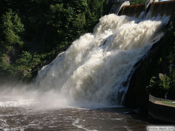 photo de trombes d'eau de la chute, Rivière du Loup