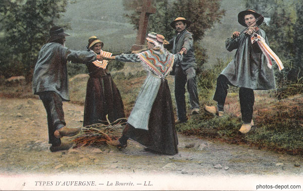 photo de Danseurs la bourrée d'Auvergne 1906