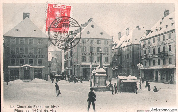 photo de Chaux-de-Fonds en Hiver 1908