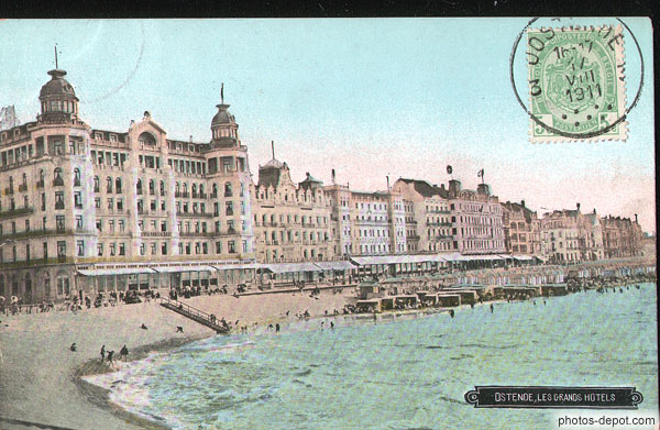 photo d'Ostende les grands Hotels 1911