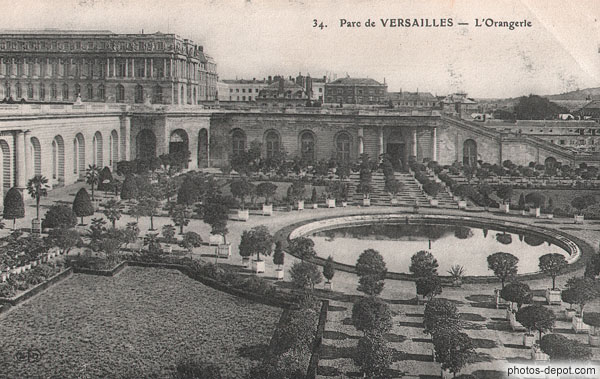 photo de l'Orangerie du parc de Versailles 1912