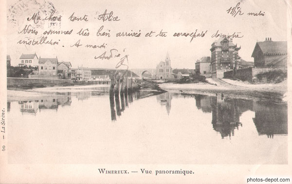 photo de Wimereux vue panoramique - la Sirène 1908