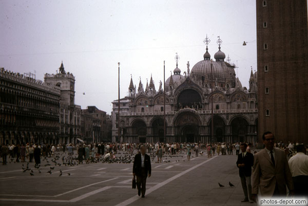 photo de pigeons devant la basilique