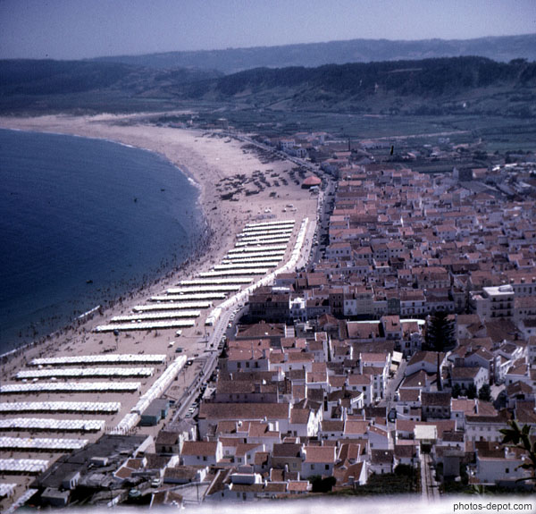 photo de plage et ville, vue aérienne