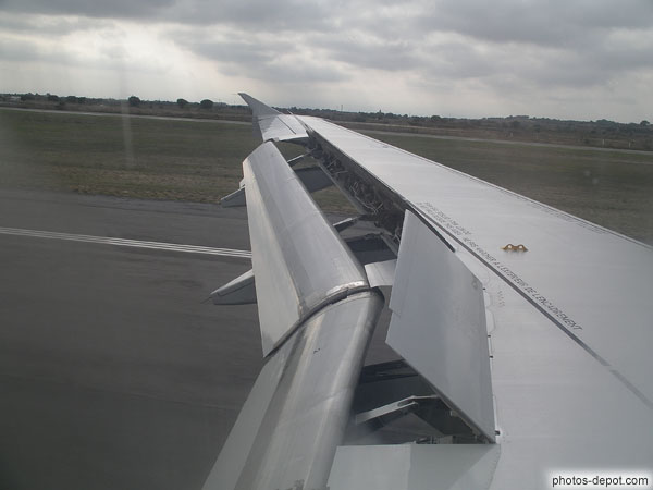 photo d'ailes au freinage