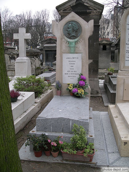 photo de tombe de Henri Beyle, Stendhal