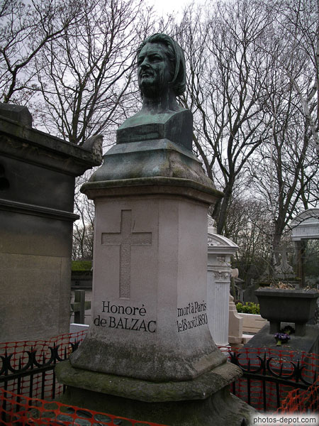 photo d'Honoré de Balzac, mort à Paris le 18 août 1850, écrivain romancier
