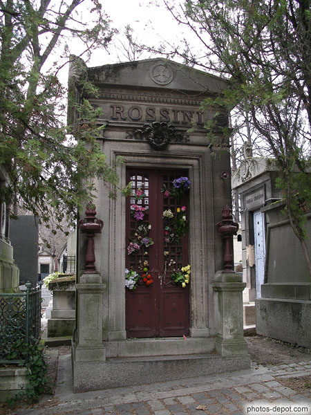 photo de tombeau de Gioacchino Rossini, musicien, compositeur du Barbier de Séville