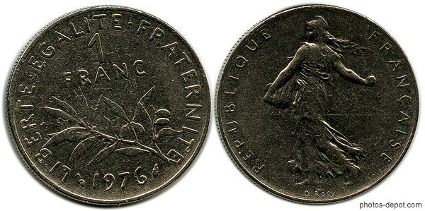 photo de Pièce 1 franc 1976