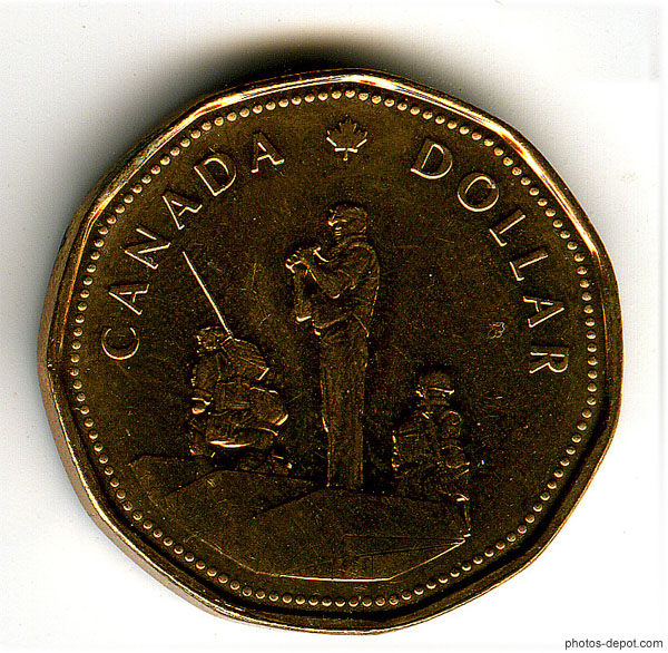 photo de Pièce Canada 1 dollar soldats