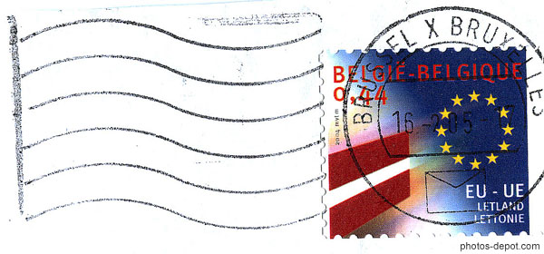 photo de timbre belgie Lettonie 0,44