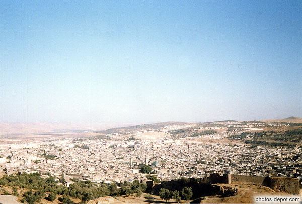 photo de vue panoramique de la Médina de Fès