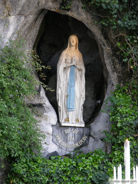 photo de Que soy era immaculada councepciou, paroles de la vierge à Ste Bernadette
