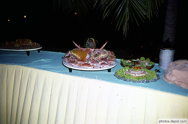 photo de plats de fruits de mer