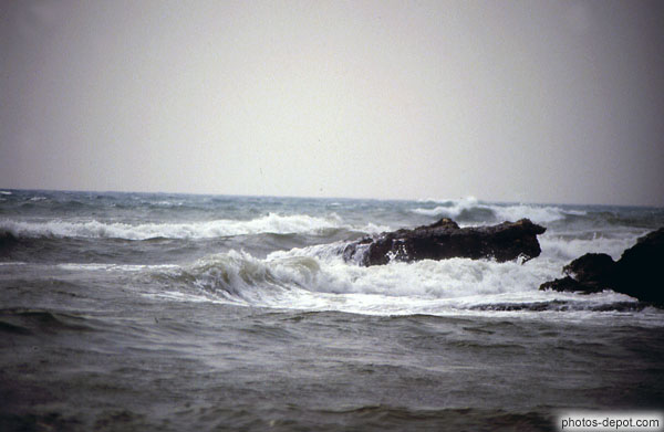 photo de vagues en rouleaux