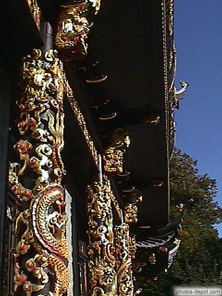 photo de détail facade pavillon chinois