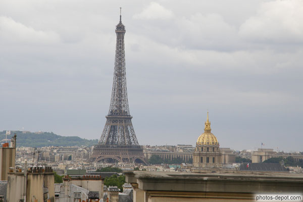 photo de Tour Eiffel et dôme des Invalides