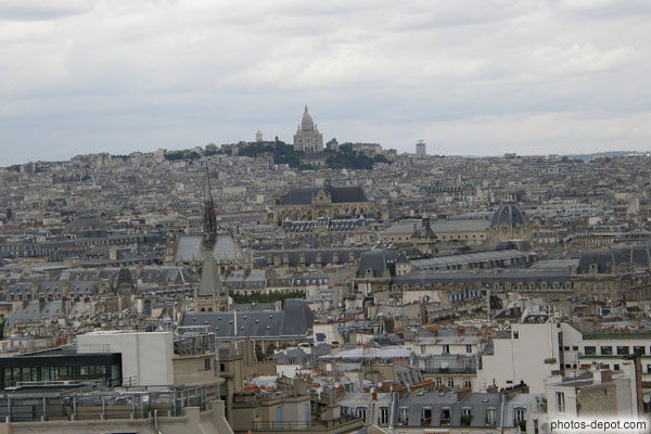 photo de Sainte Chapelle, colline Montmartre et Sacré Coeur vus du Panthéon