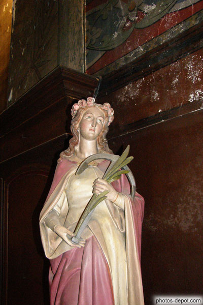 photo de Sainte Philomène, ancre et palme en main