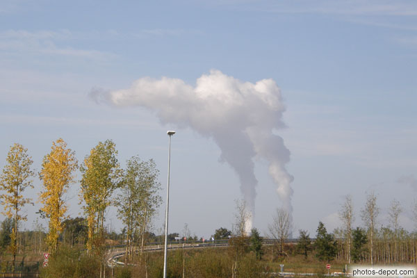 photo de fumée forme des nuages en forme de poule