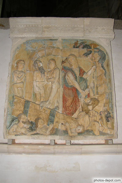 photo de Christ descendant aux limbes, pierre de Caen