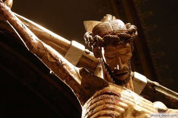 photo de Devot Christ, dont la tête, dit-on, se penche de plus en plus pour toucher sa poitrine à la fin du monde