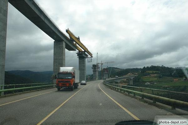 photo de section de pont en construction