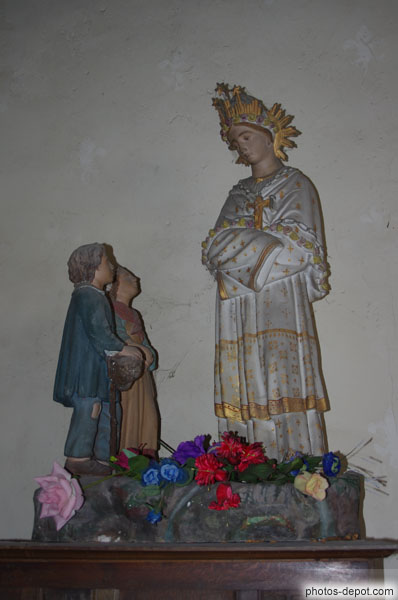 photo de Notre Dame de la Salette et les deux petits enfants
