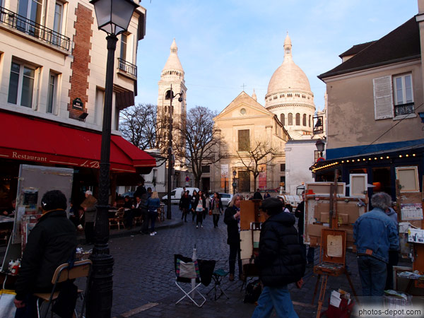 photo de Montmartre depuis la place du Tertre
