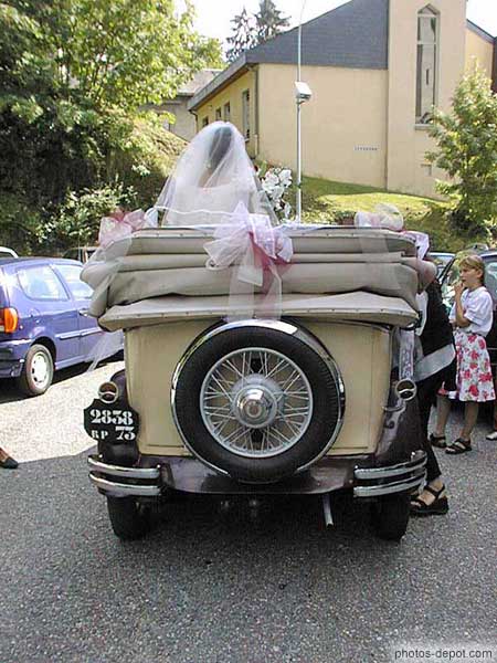 photo de voiture de la mariée