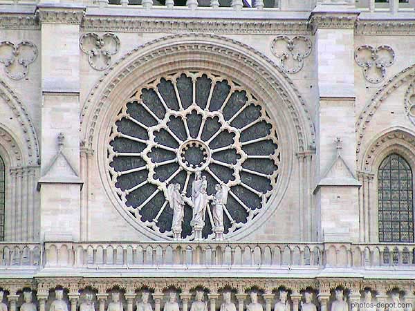 photo de rosace Notre Dame de Paris